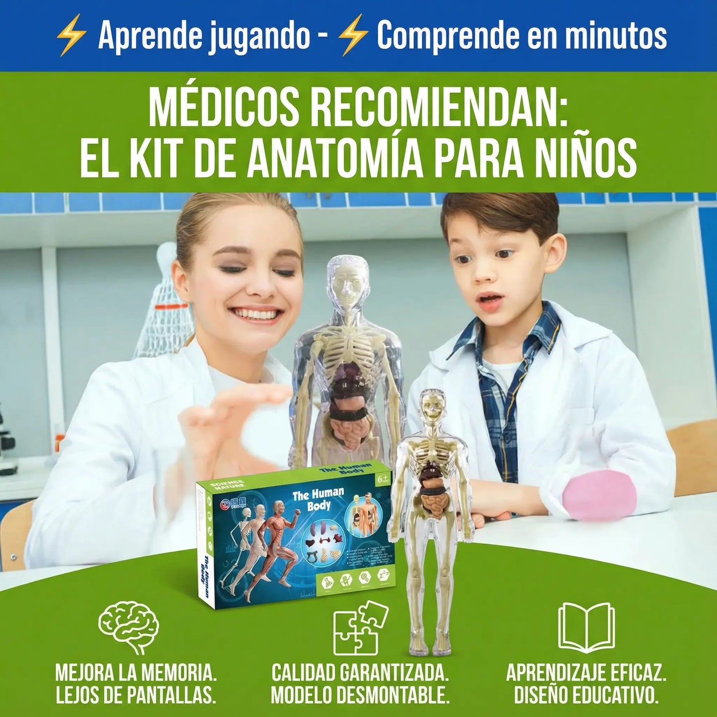 AnatoX™ — El cuerpo humano explicado fácil y rápido - 29 piezas